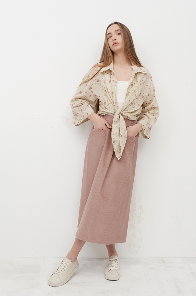 Спідниця вельвет рожевий (С 92)